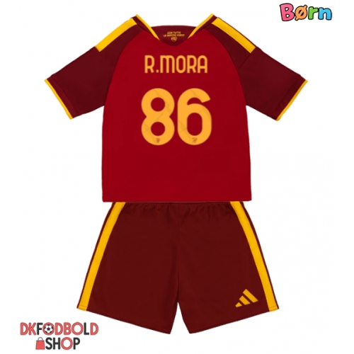 AS Roma Rodrigo Mora #86 Hjemmebanesæt Børn 2026-27 Kort ærmer (+ korte bukser)